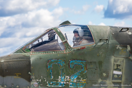 Штурмовик Су-25. ВВС России. Аэродром Кубинка, Московская область